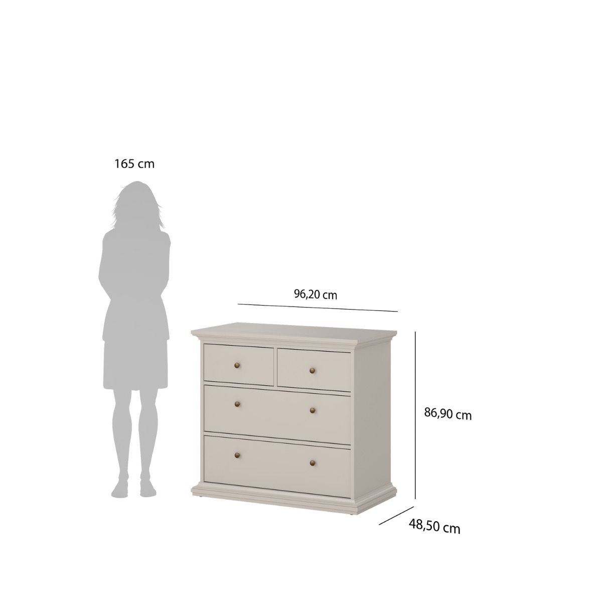 Paris Chest of 4 Drawers