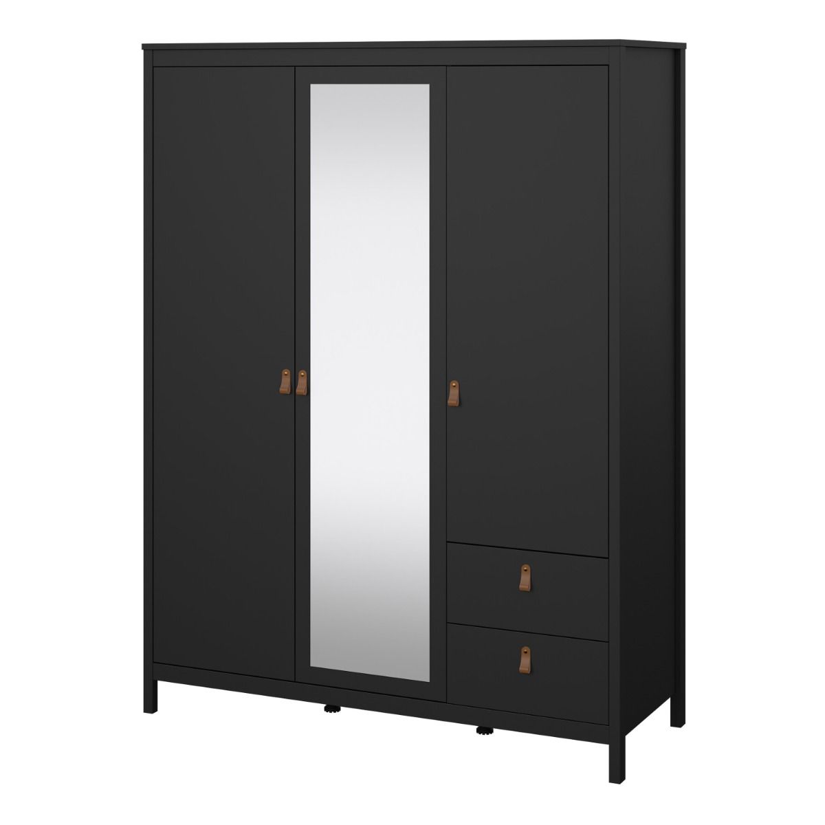 Barcelona Wardrobe with 2 Doors 1 Mirror Door 2 Drawers