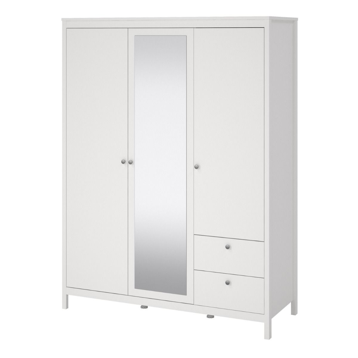 Madrid Wardrobe with 2 Doors 1 Mirror Door 2 Drawers