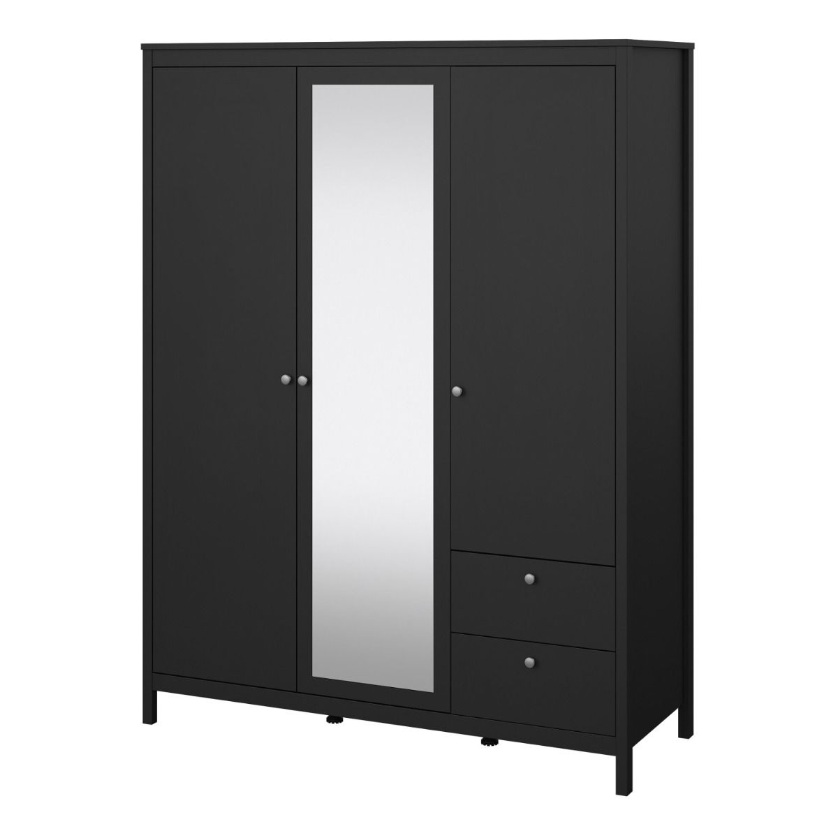 Madrid Wardrobe with 2 Doors 1 Mirror Door 2 Drawers