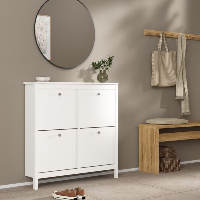 Madrid Shoe Cabinet 4 Flip Down Doors