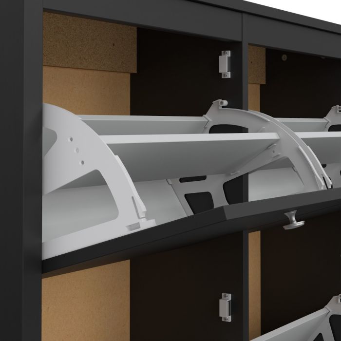 Madrid Shoe Cabinet 4 Flip Down Doors