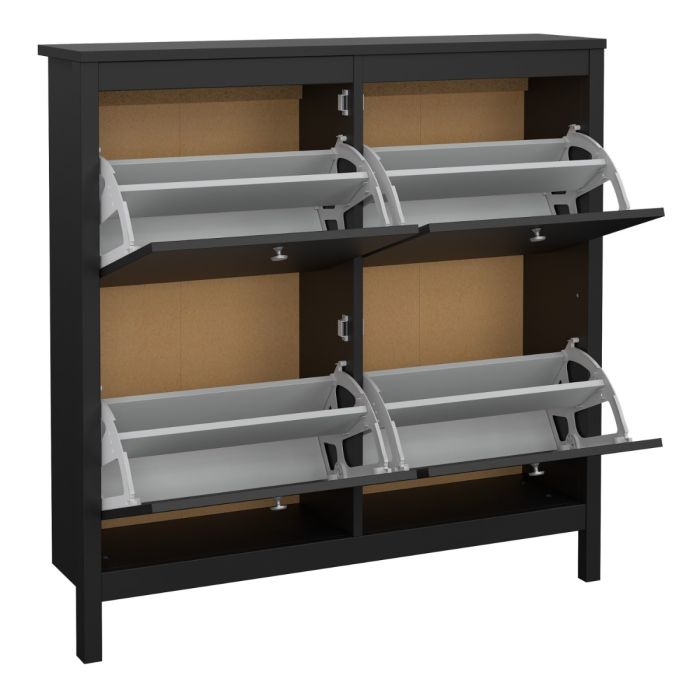 Madrid Shoe Cabinet 4 Flip Down Doors