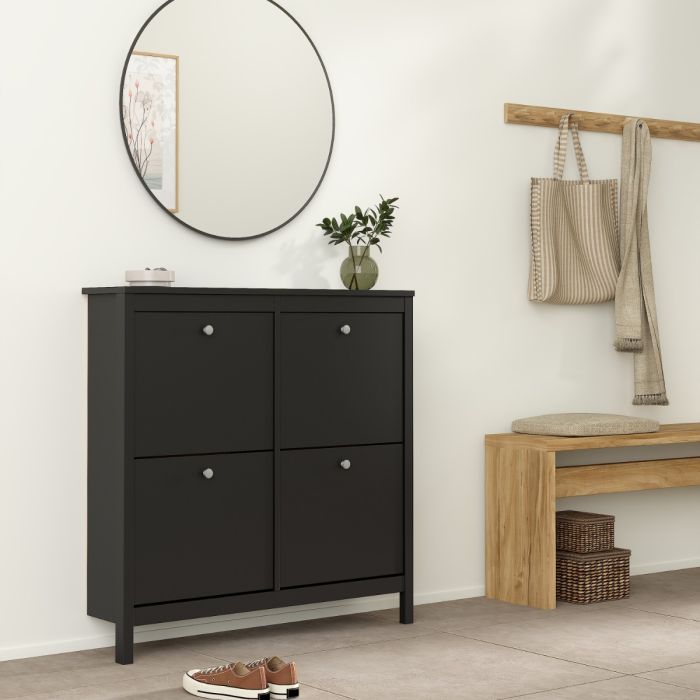 Madrid Shoe Cabinet 4 Flip Down Doors