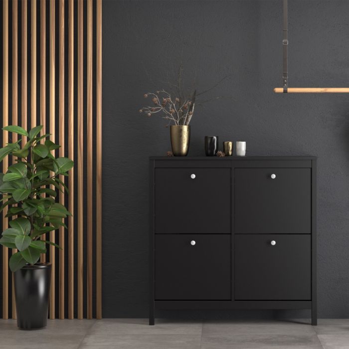 Madrid Shoe Cabinet 4 Flip Down Doors