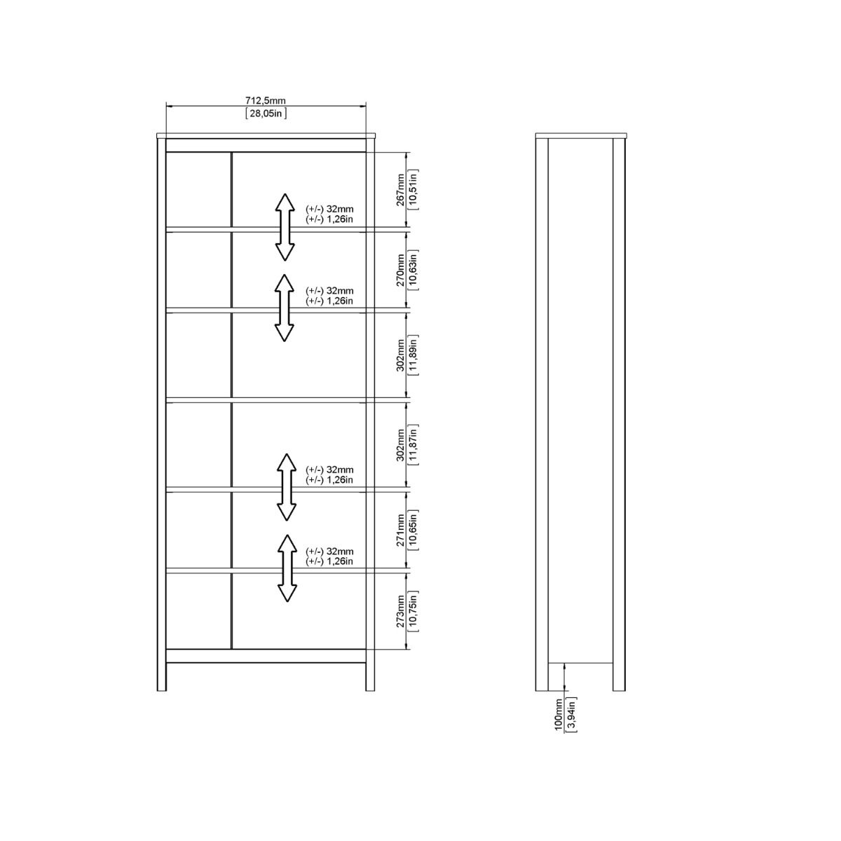 Madrid Bookcase