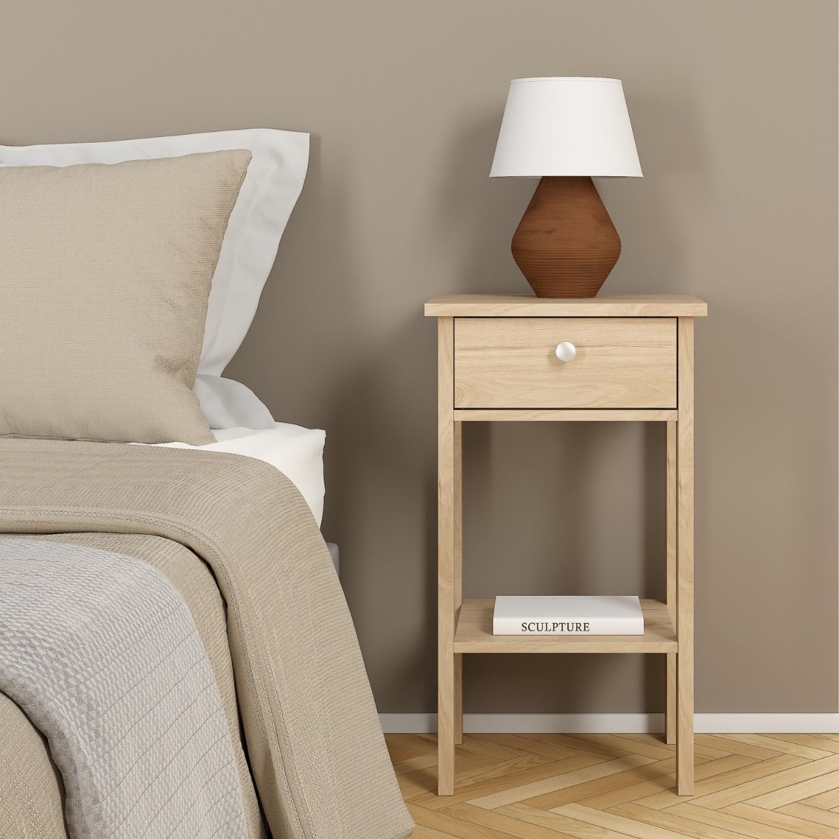 Madrid Bedside Table with 1 Drawer