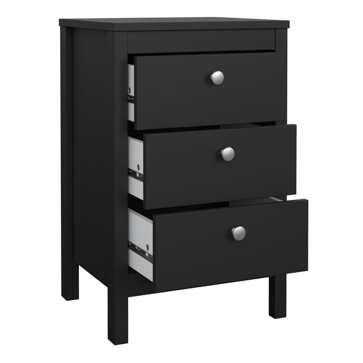 Madrid Bedside Table 3 Drawers