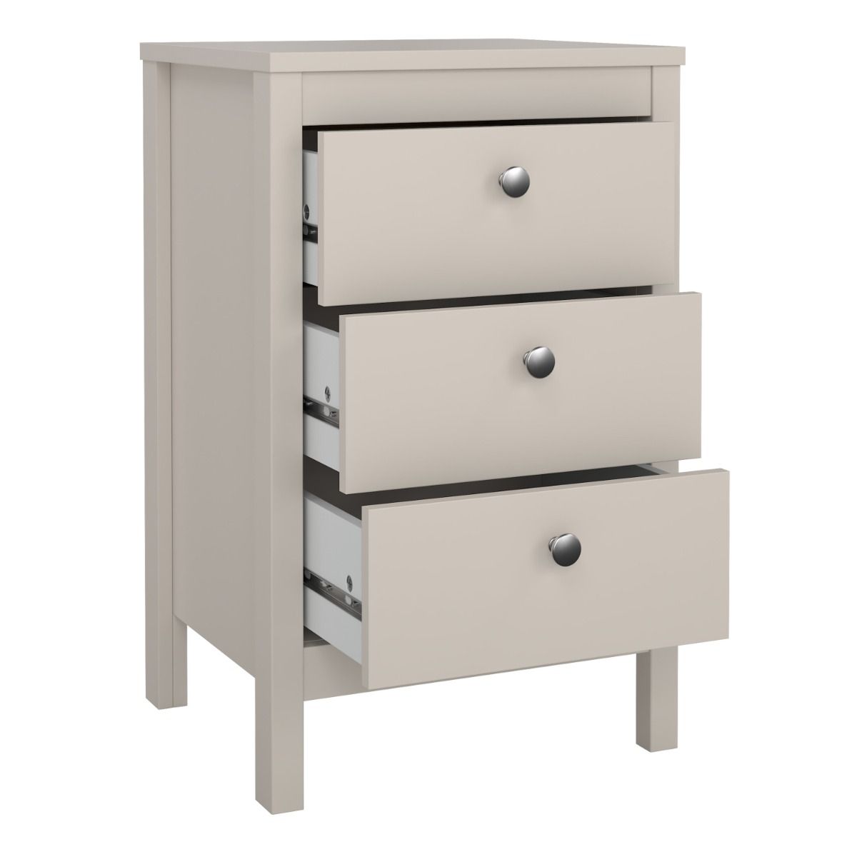 Madrid Bedside Table 3 Drawers