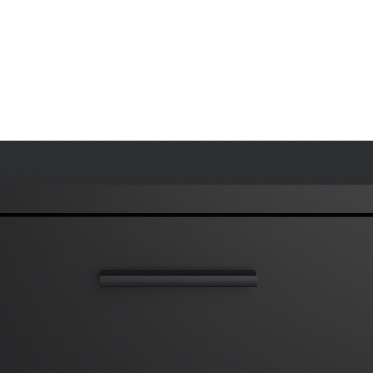 Media TV Unit with 2 Doors and 1 Drawer in Black (147cm)