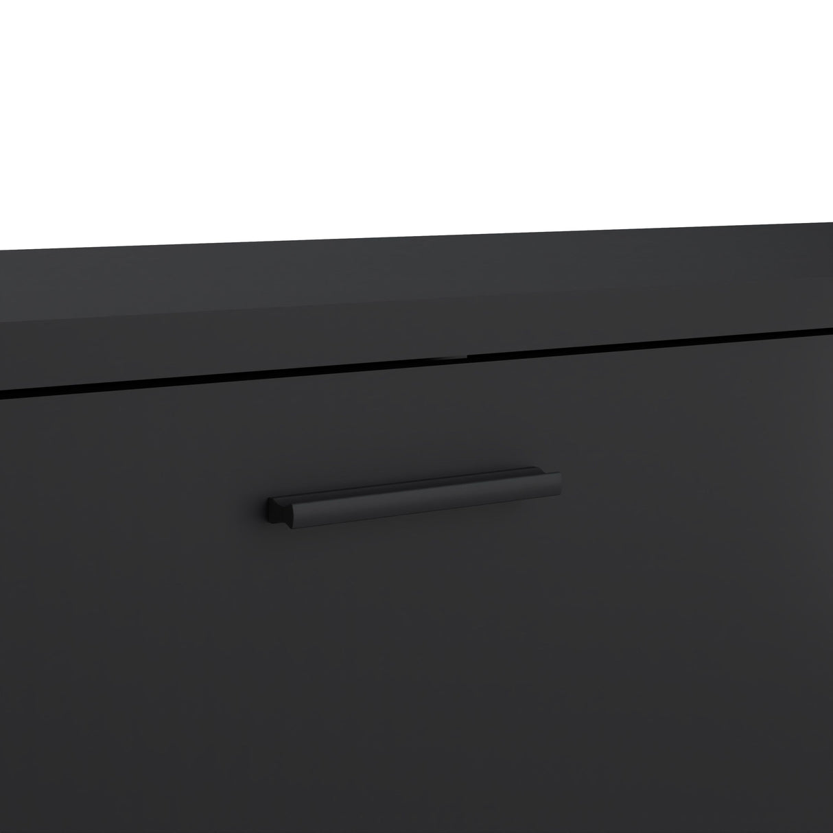 Media TV Unit with 2 Doors and 1 Drawer in Black (177cm)