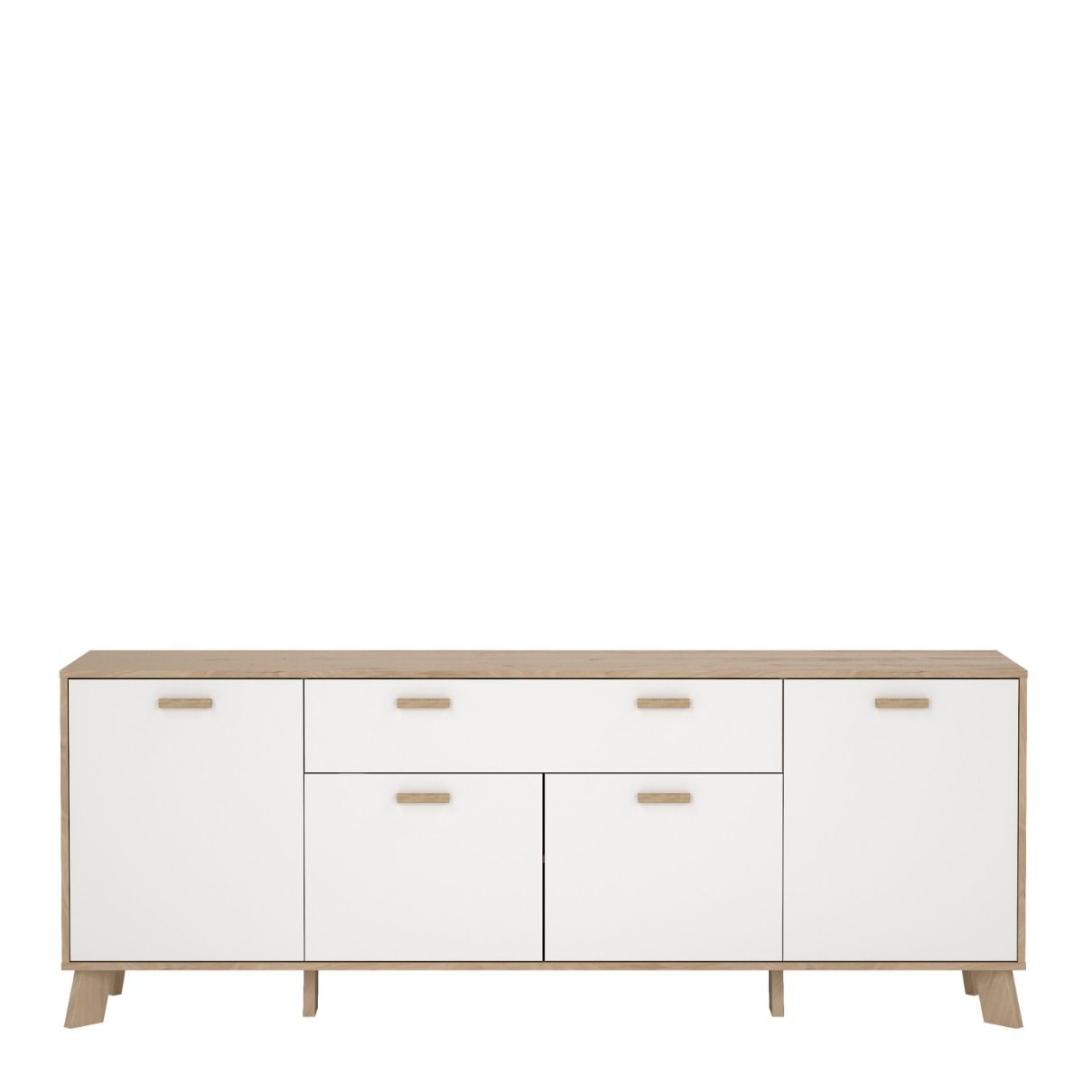 Ikast Sideboard 4 Doors 1 Drawer in Jackson Hickory and White