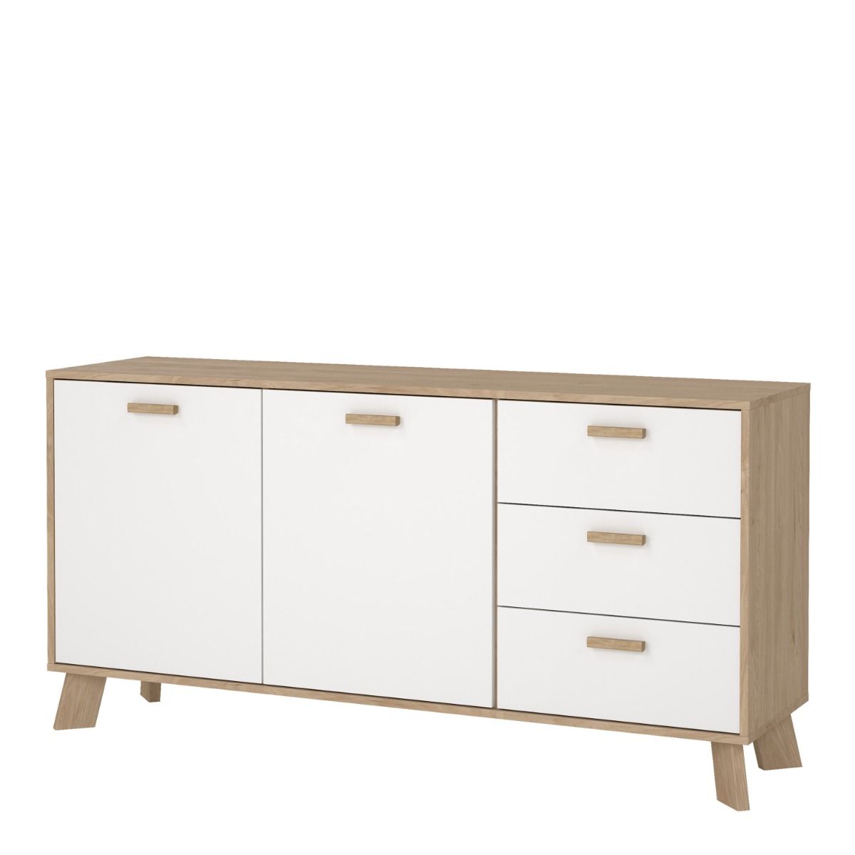 Ikast Sideboard 2 Doors 3 Drawers in Jackson Hickory and White