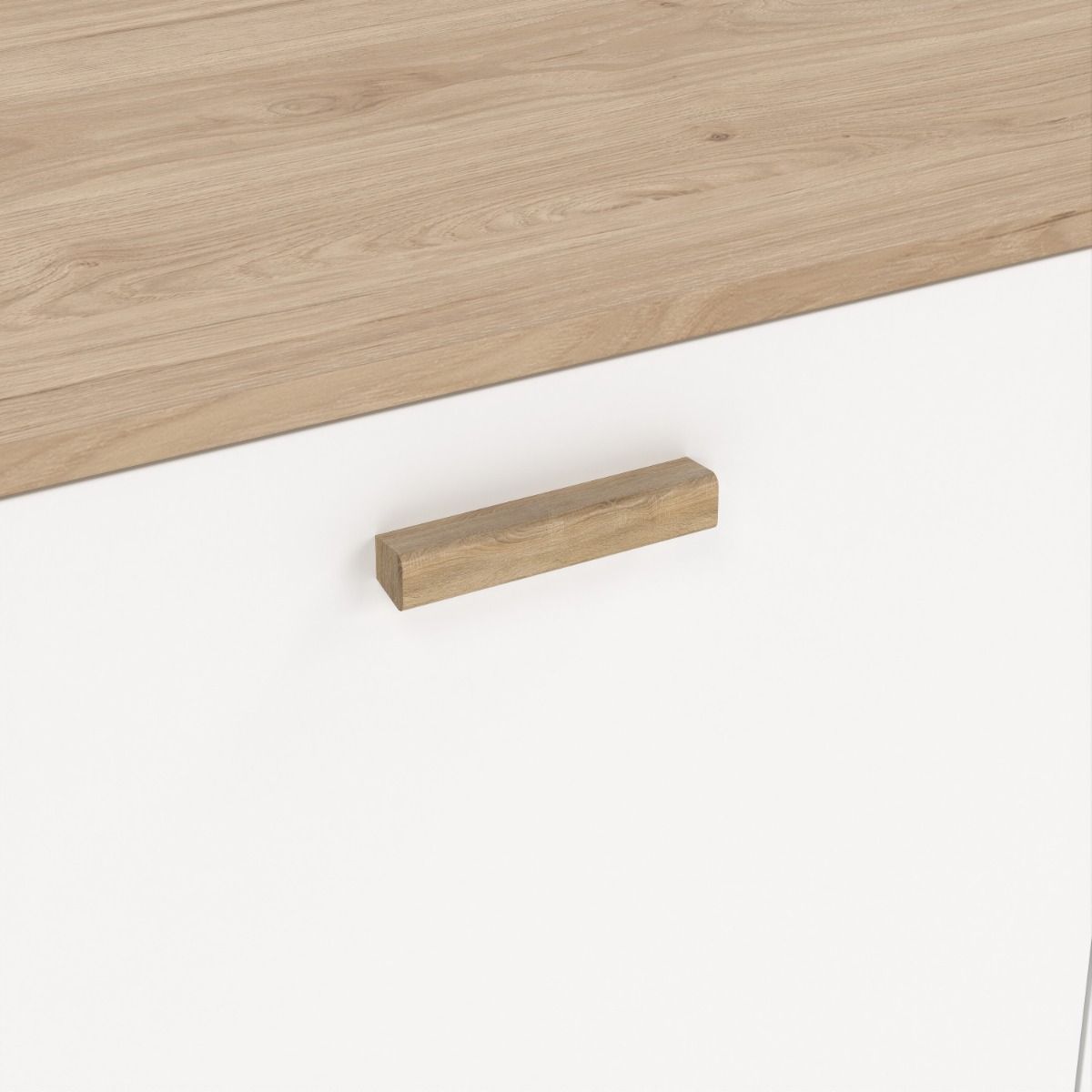 Ikast Sideboard 2 Doors 1 Drawer in Jackson Hickory and White