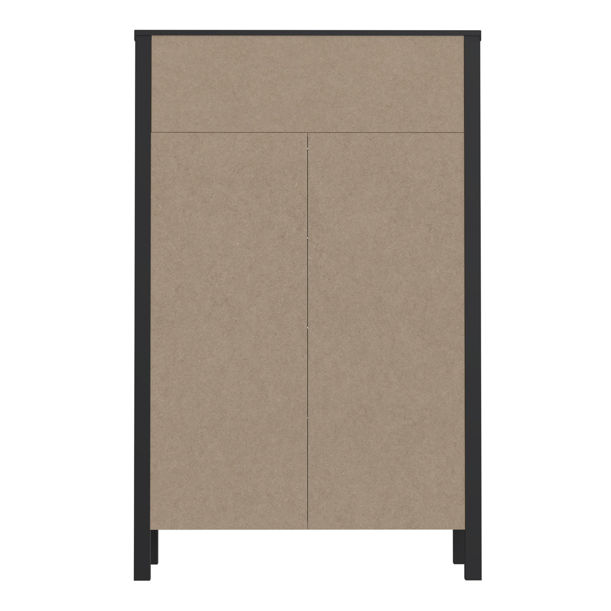 High Rock Chest of 4 Drawers in Matt Black/Riviera Brown