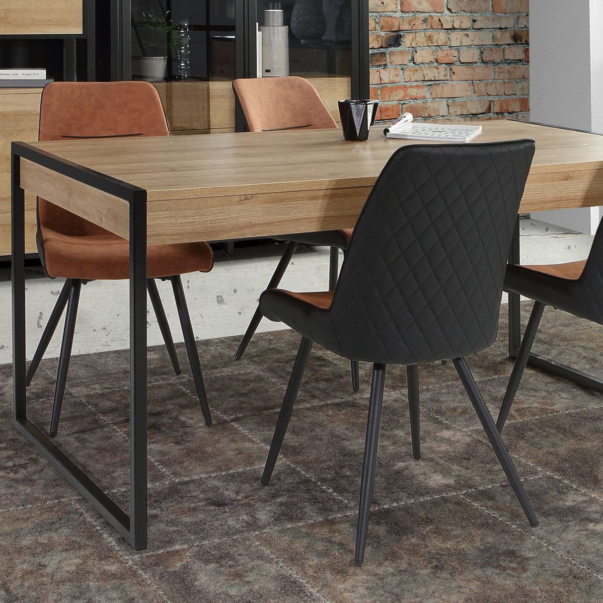 High Rock Dining Table in Riviera Brown 166x90.2cm