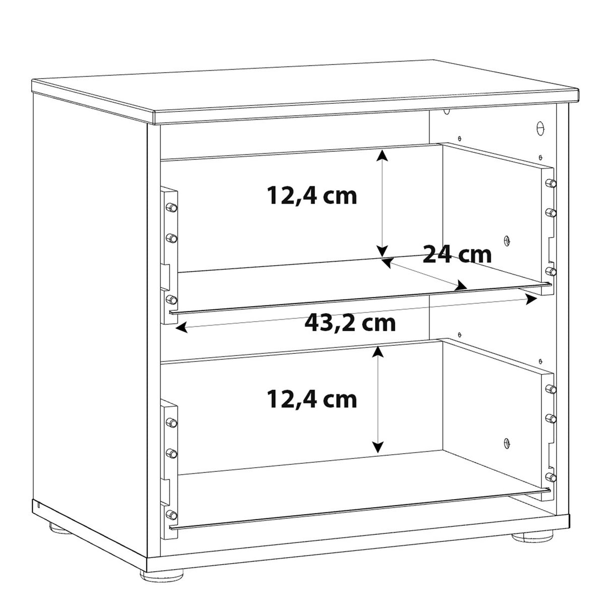 Sienna Bedside Table in White Gloss