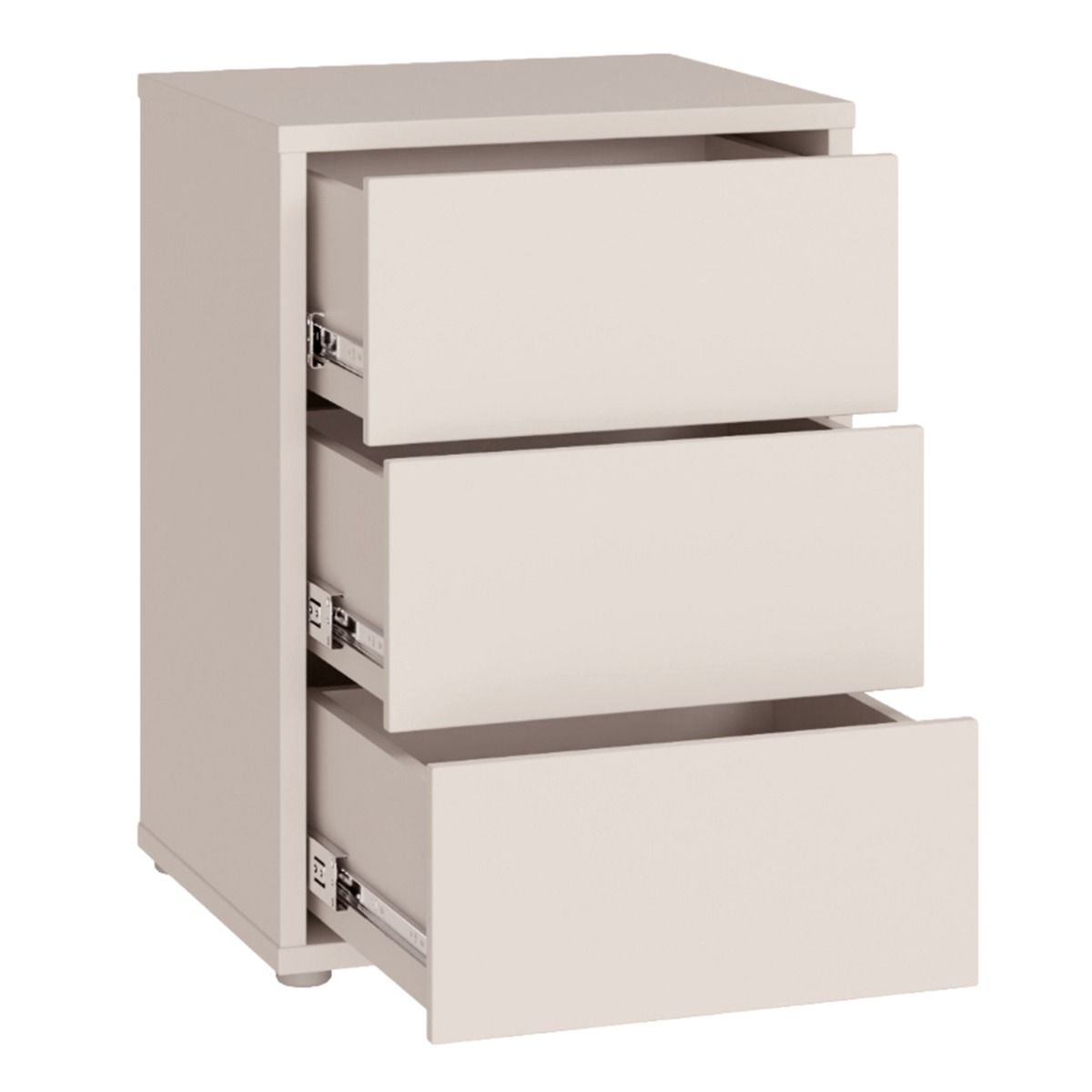 Alice Springs Bedside Cabinet with 3 Drawers Push-to-Open