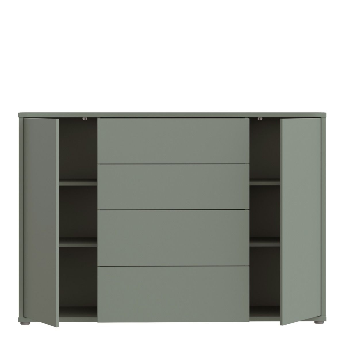 Alice Springs Wide Sideboard with 4 Drawers & 2 Doors with Push-to-Open