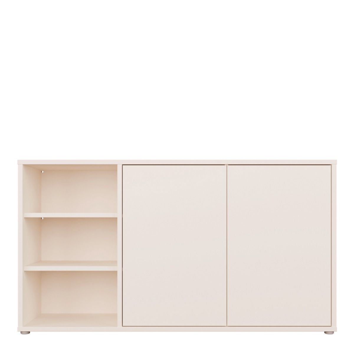 Alice Springs Sideboard with Open Shelving & Push-to-Open Doors in Sand
