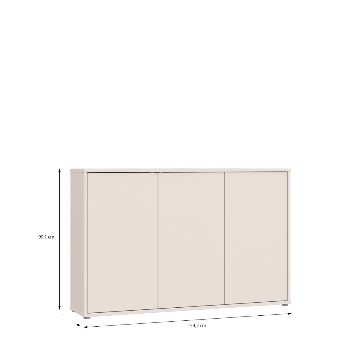 Alice Springs 3 Door Sideboard with Push-to-Open Doors