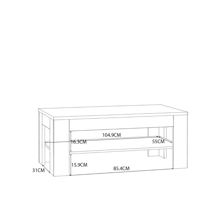 Grafton Coffee Table In Brown