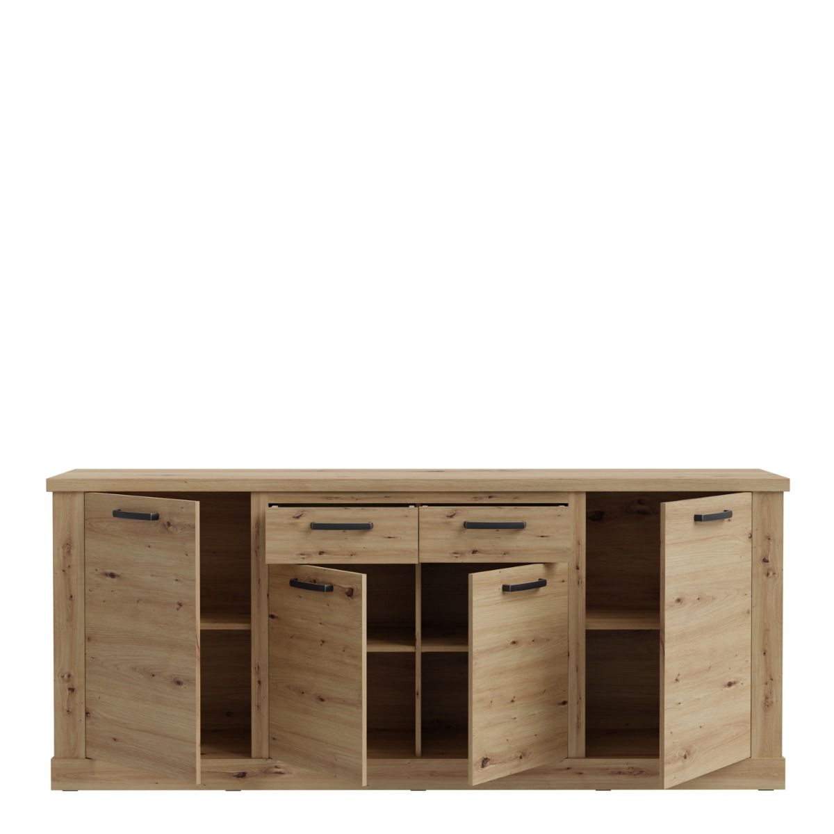Corona 4 Door 2 Drawer Sideboard in Artisan Brown