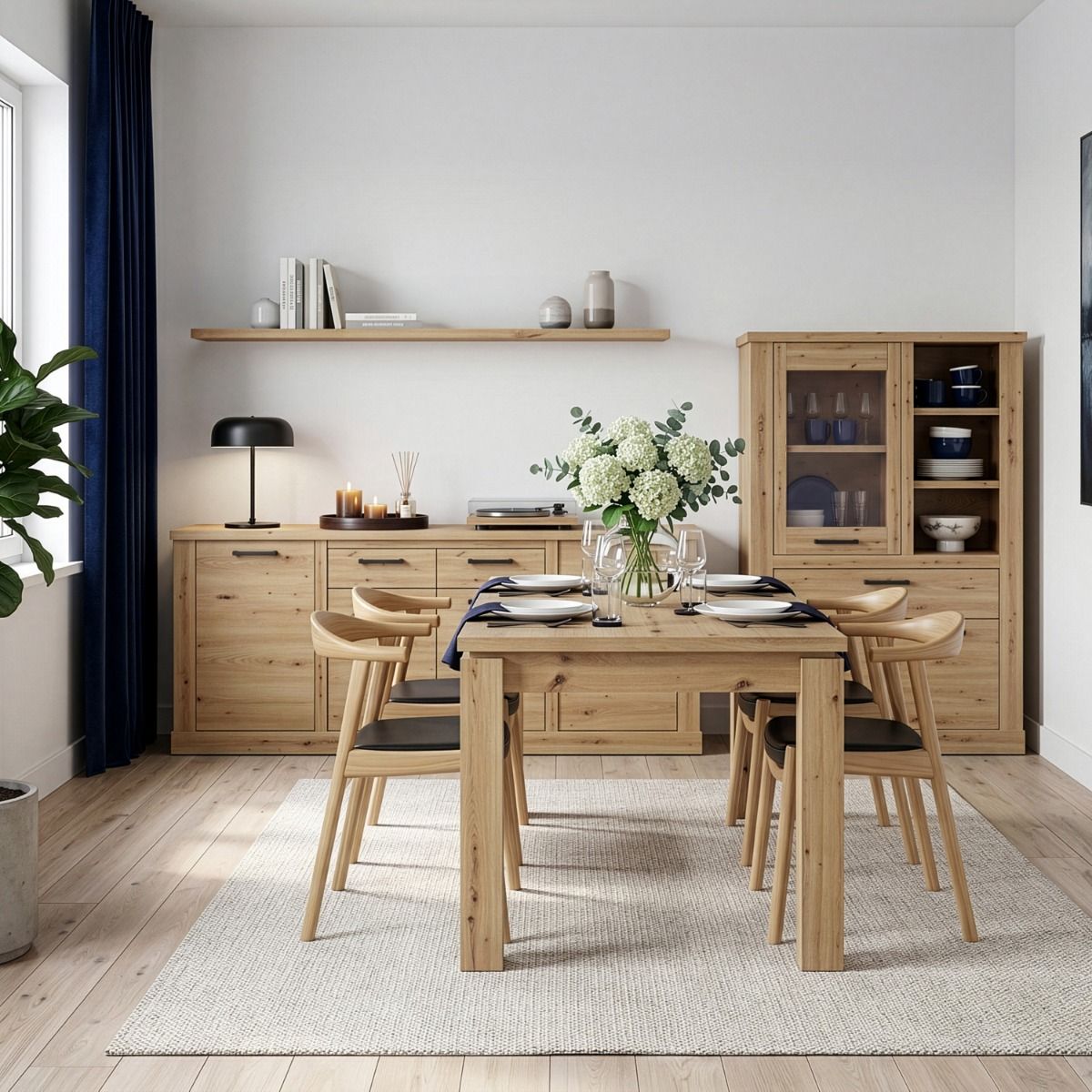 Corona 4 Door 2 Drawer Sideboard in Artisan Brown