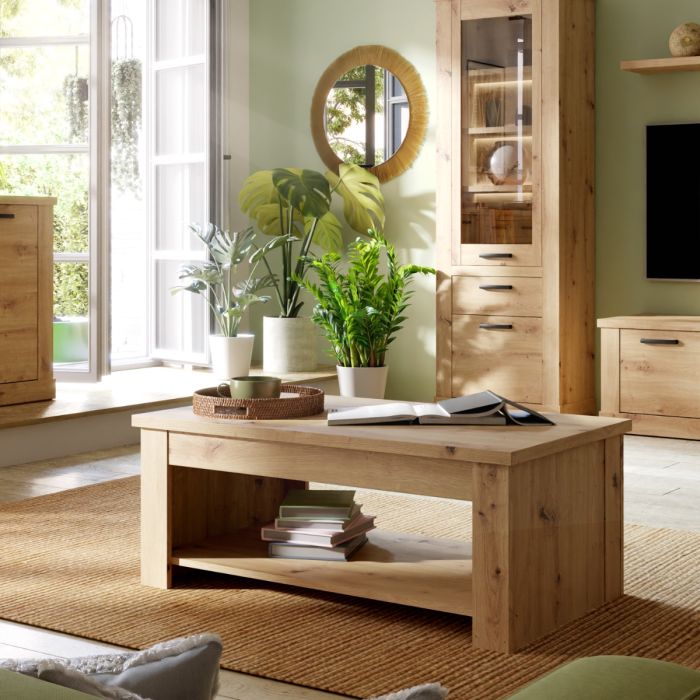Corona Rising Coffee Table in Artisan Brown