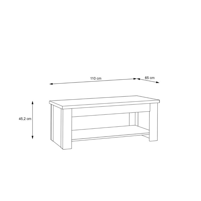 Corona Rising Coffee Table in Artisan Brown