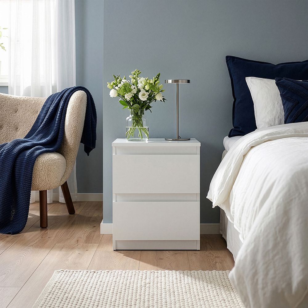 Edmore 2 Drawer Bedside Table