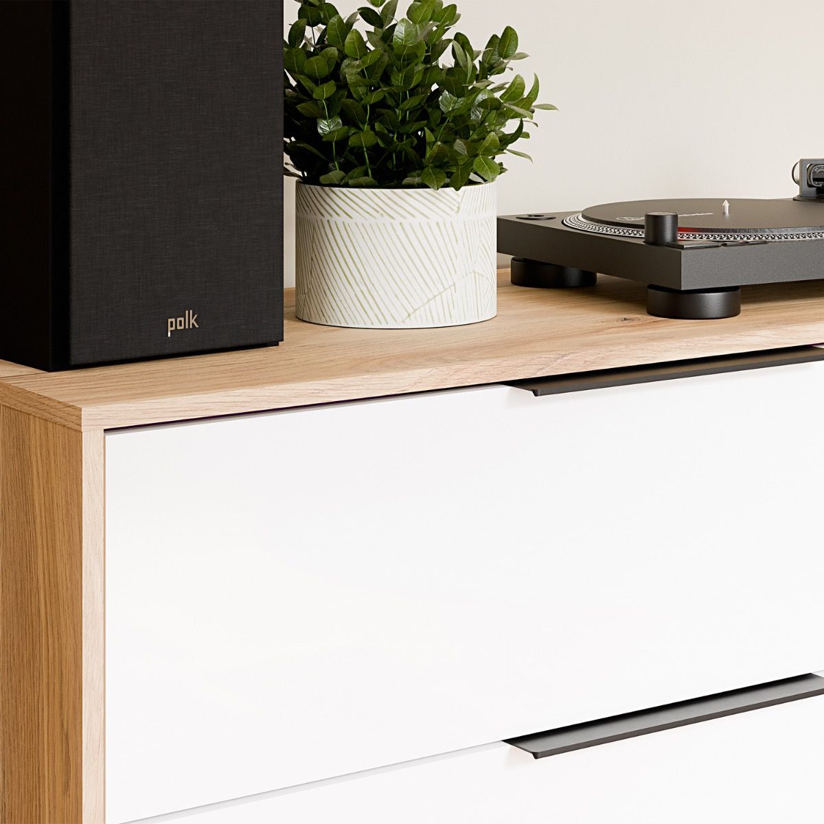 Orkney 3 Drawer Sideboard with 2 Doors in Brown and White Gloss