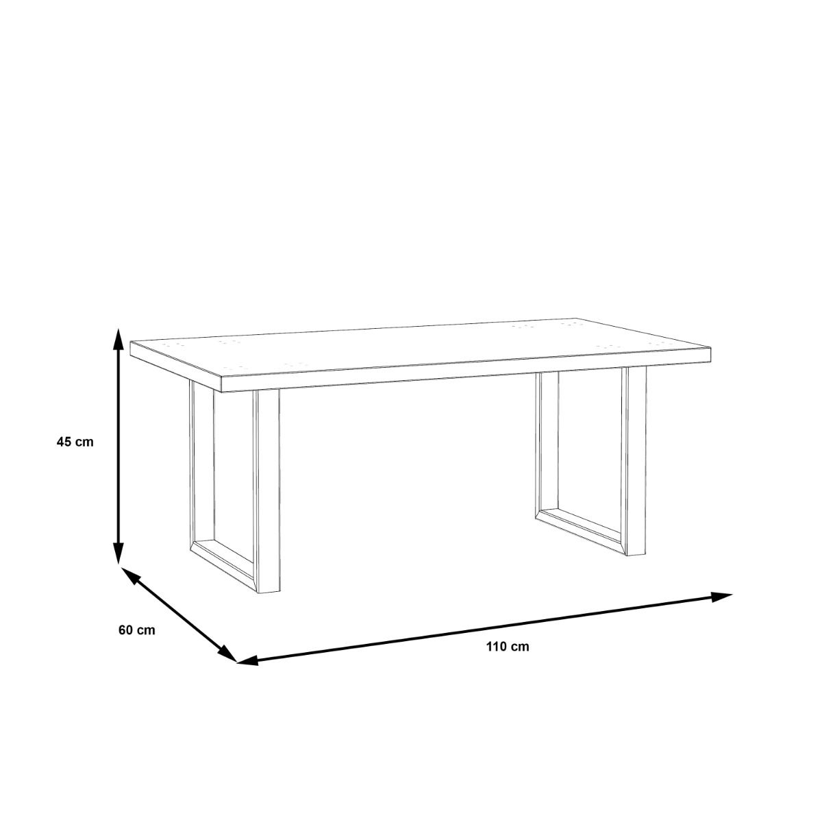 Atlantic Coffee Table in Artisan Brown 110x45cm
