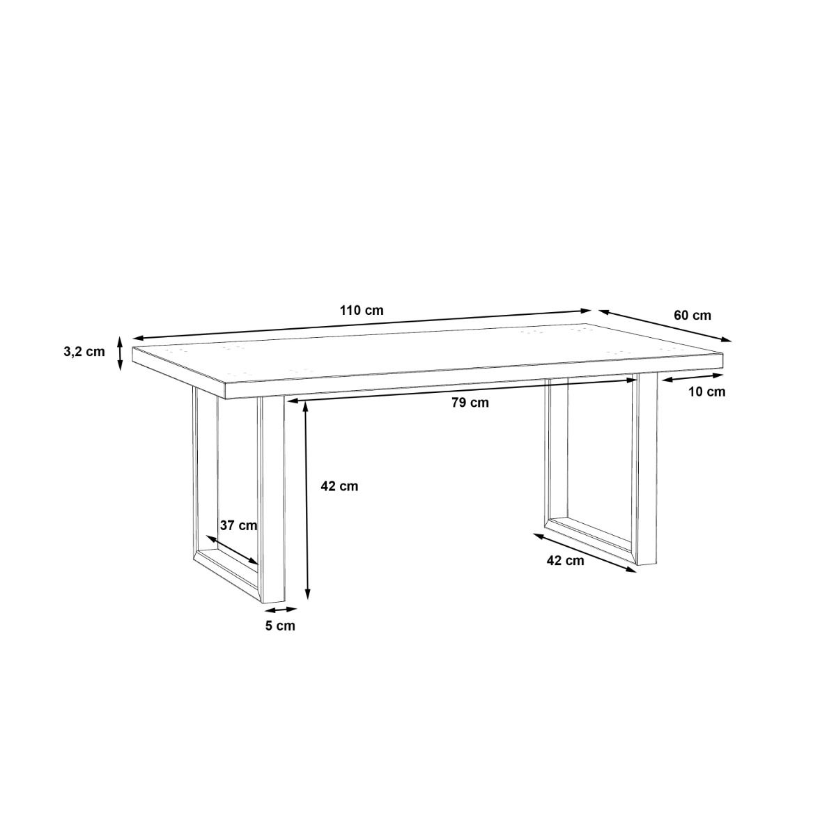 Atlantic Coffee Table in Artisan Brown 110x45cm