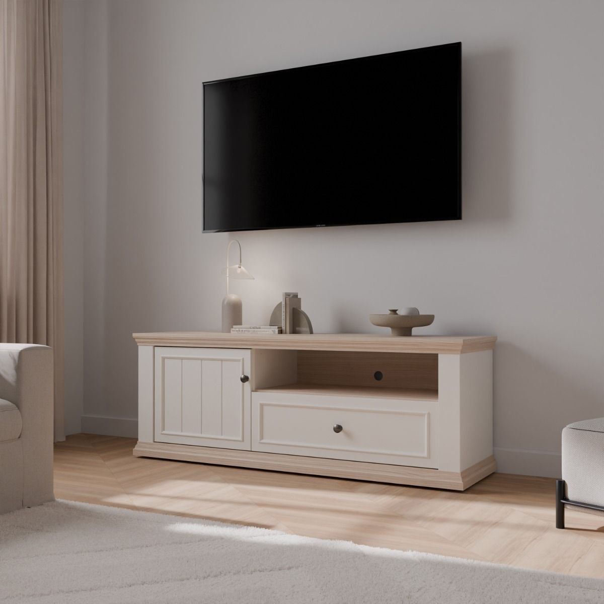 Pontypool TV Unit with Drawer & Open Shelf