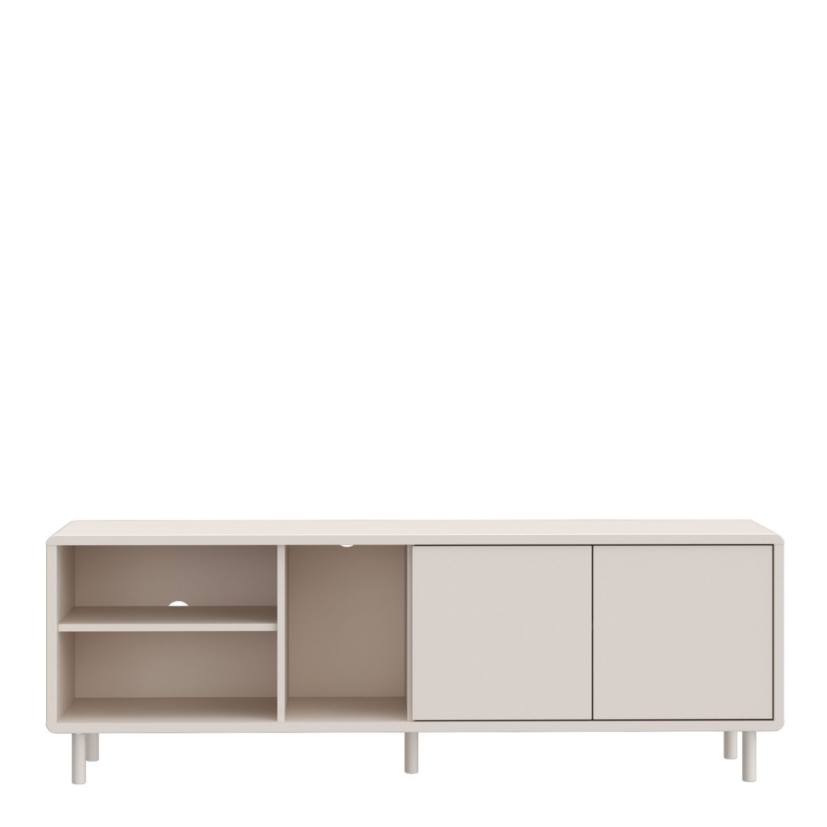 Playly TV Unit with Open Shelving and 2-Door Storage in Sand