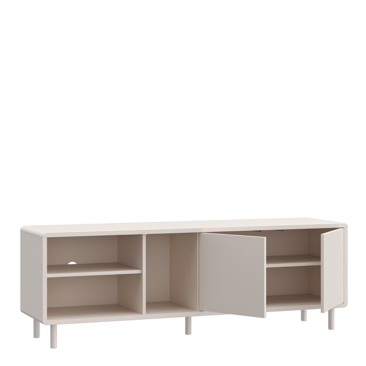 Playly TV Unit with Open Shelving and 2-Door Storage in Sand