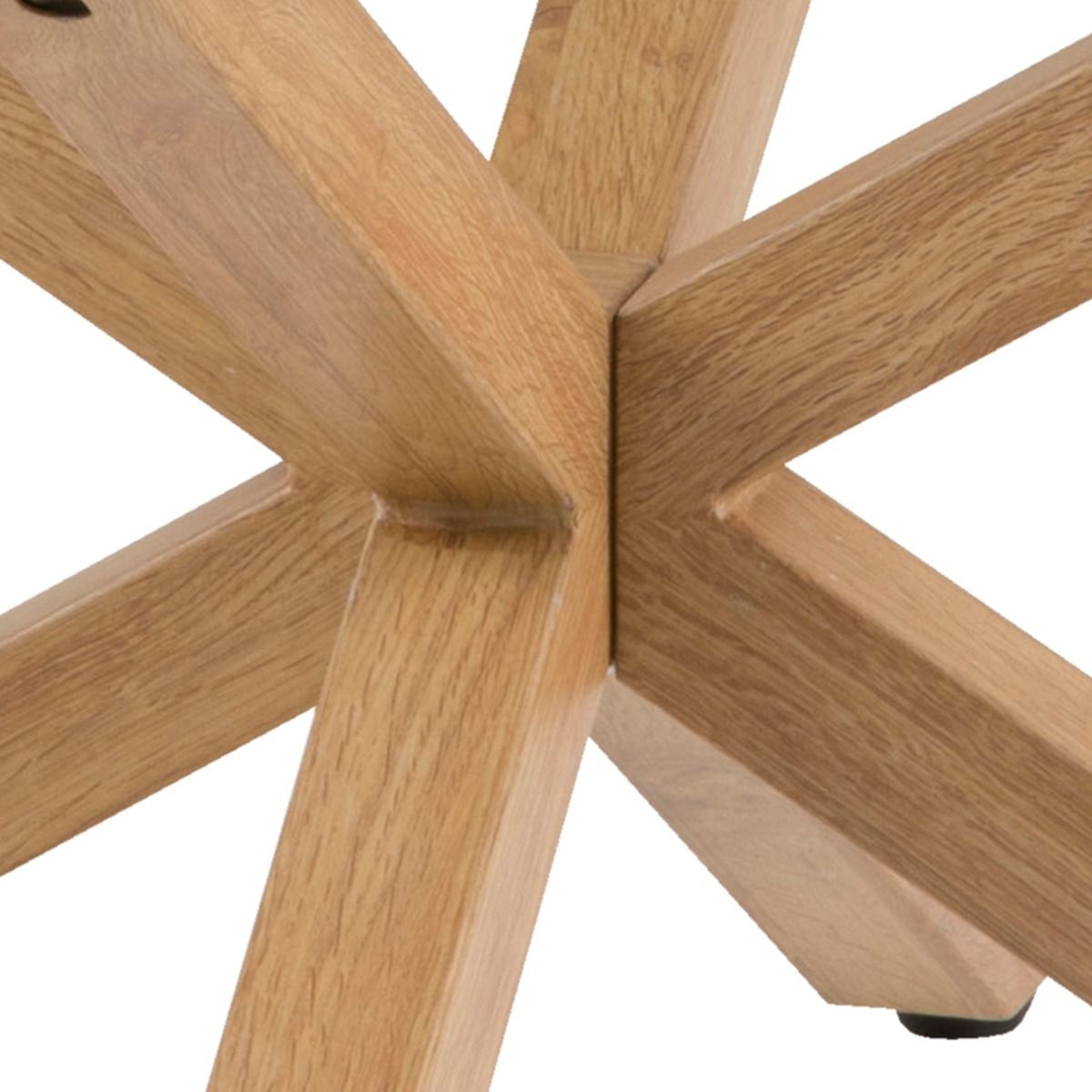 Heaven Round Coffee Table with Smoked Glass Top and Brown Legs