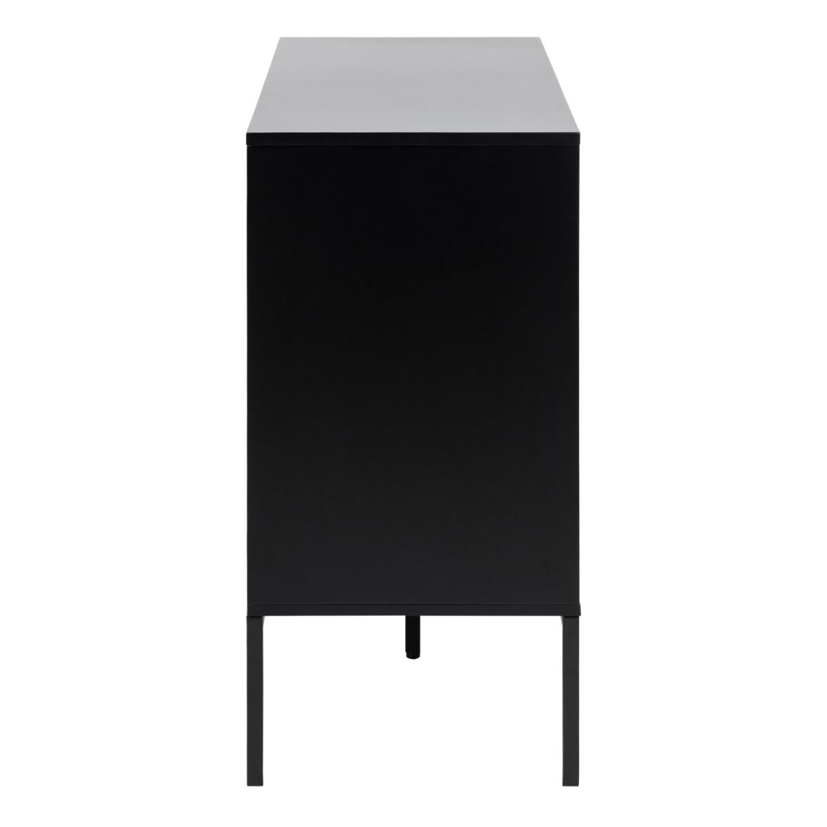 Seaford 1 Door 3 Drawer Small Sideboard in Black & Brown