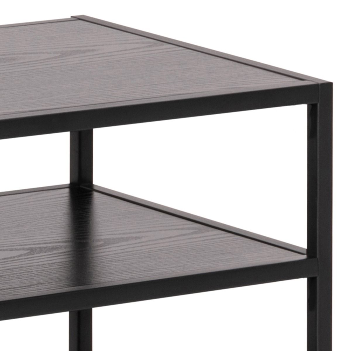 Seaford Black Metal Open TV Unit