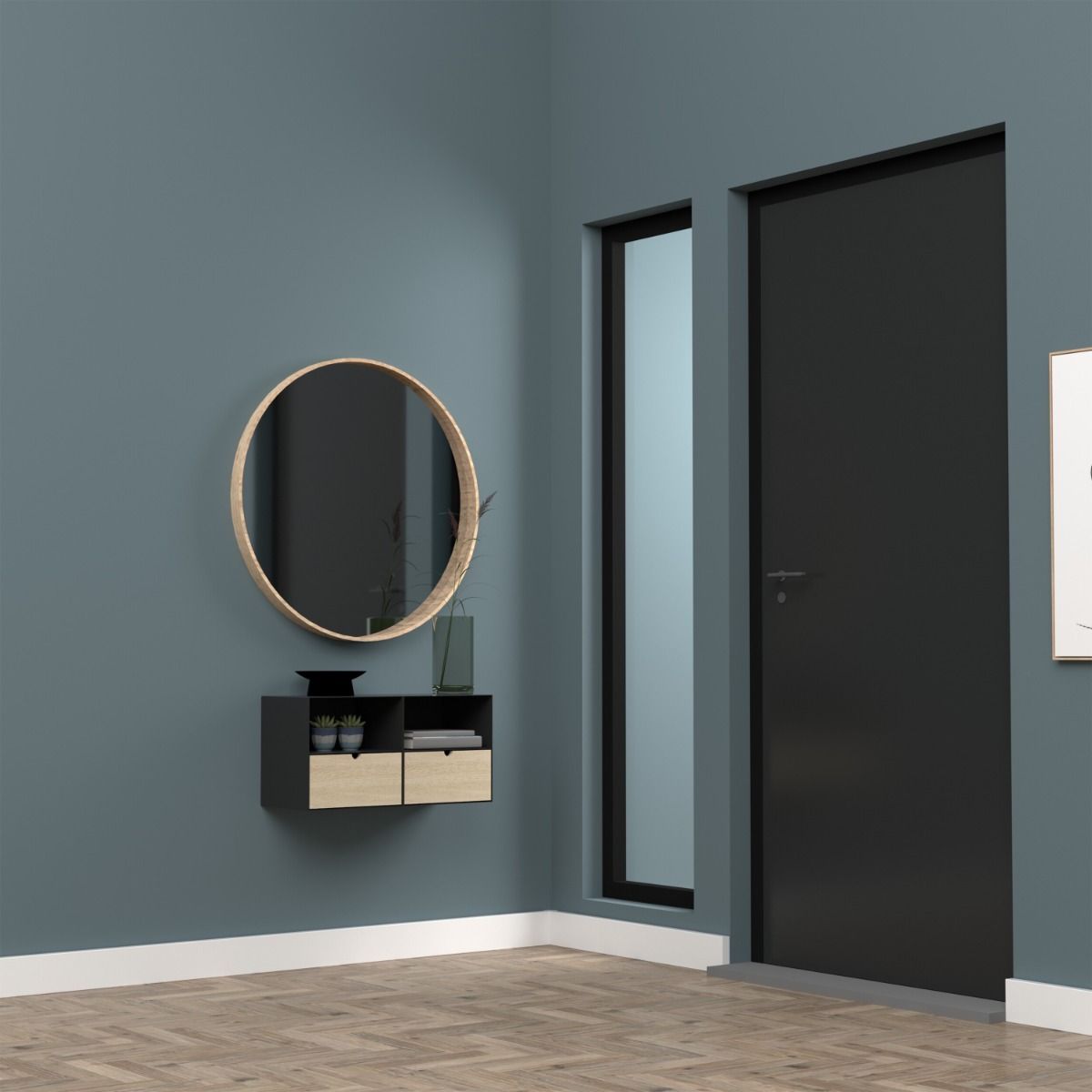 Joliet 1 Drawer Wall Mounted Bedside Table
