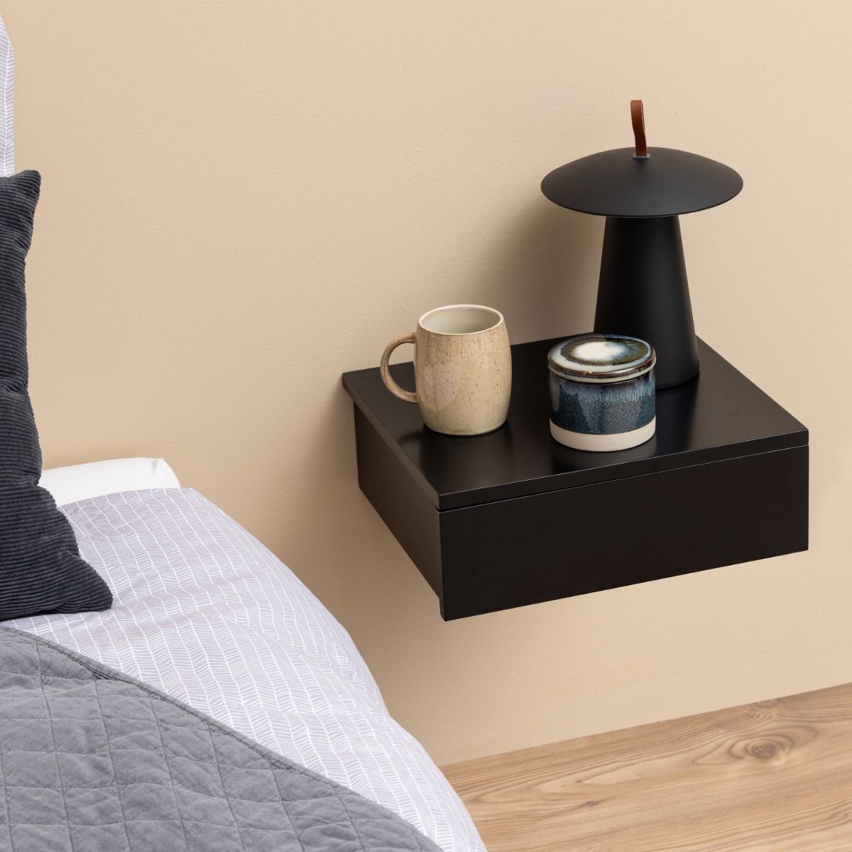 Avignon Square Bedside Table with 1 Drawer