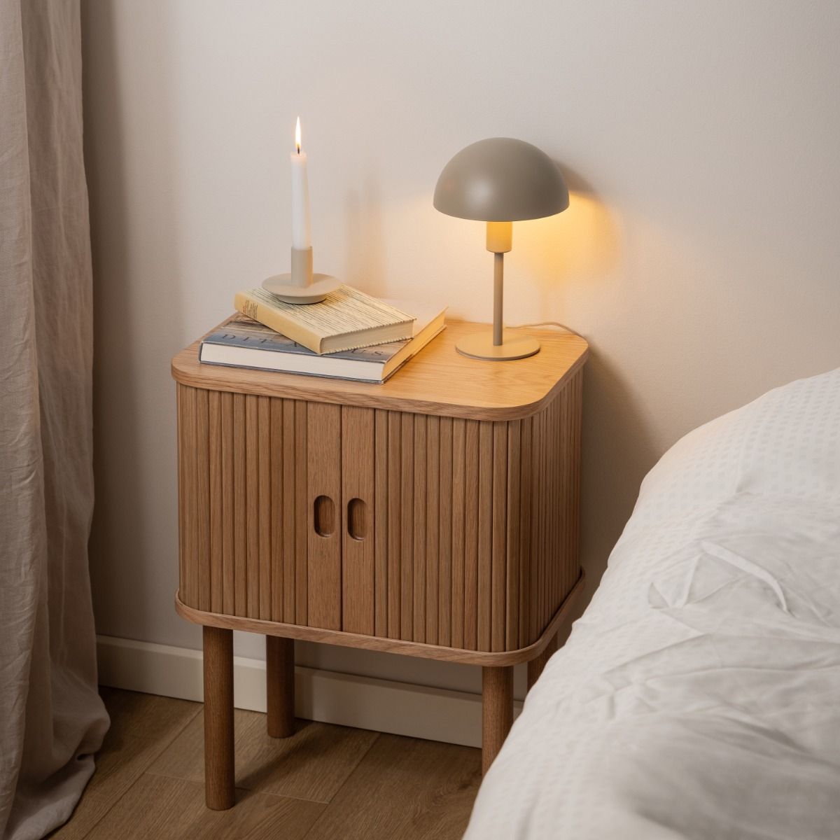 Langley Square Bedside Table in Brown