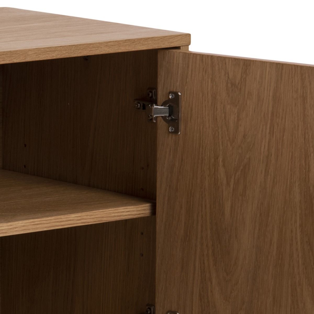 Brighton 3 Door Sideboard in Brown with Herringbone Effect