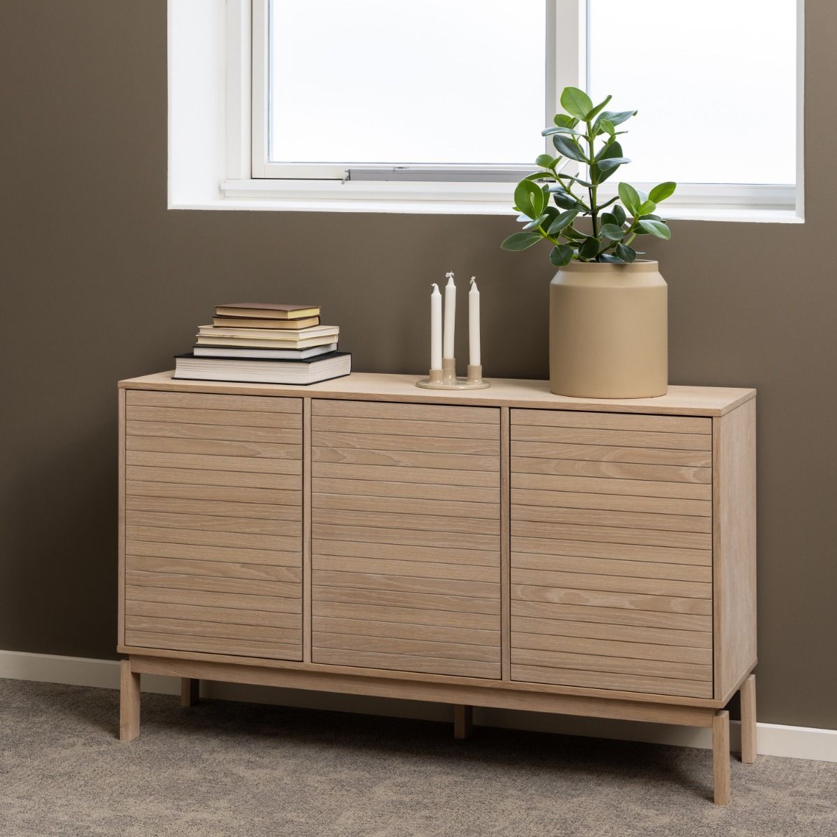 Linley 3 Door Sideboard in Light Brown