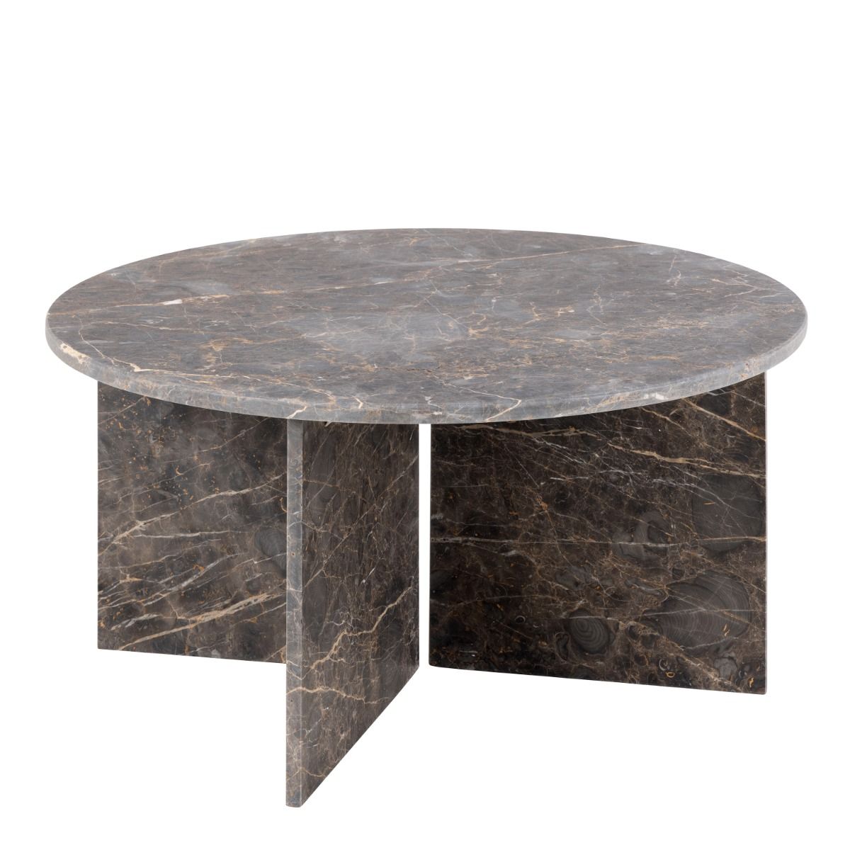 Vega Round Coffee Table with Marble Top 90cm