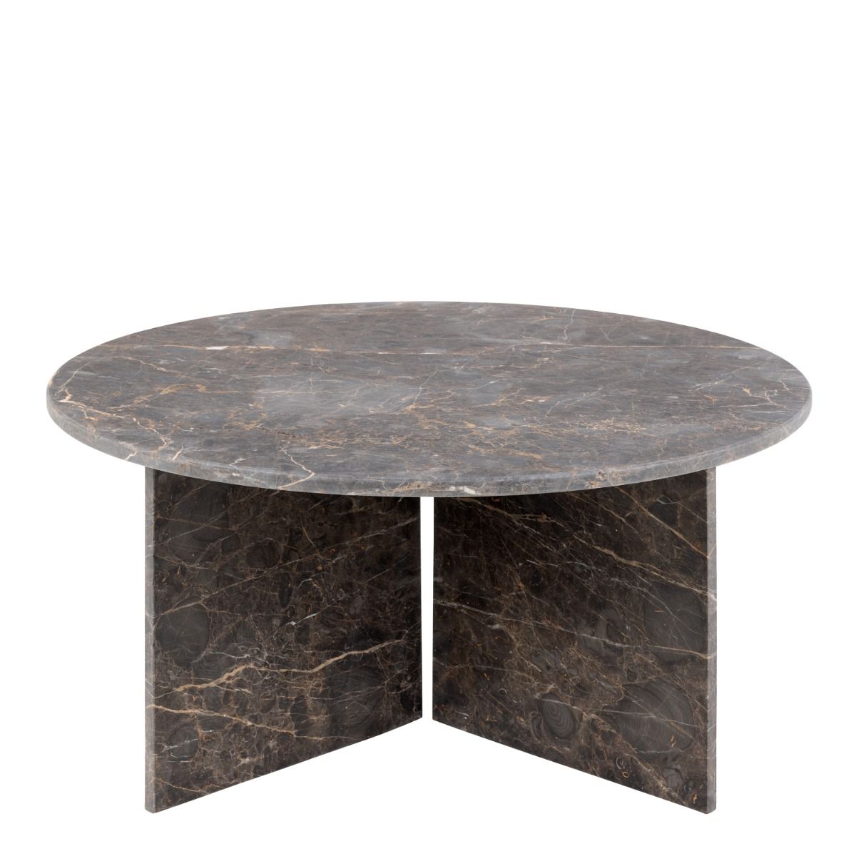 Vega Round Coffee Table with Marble Top 90cm