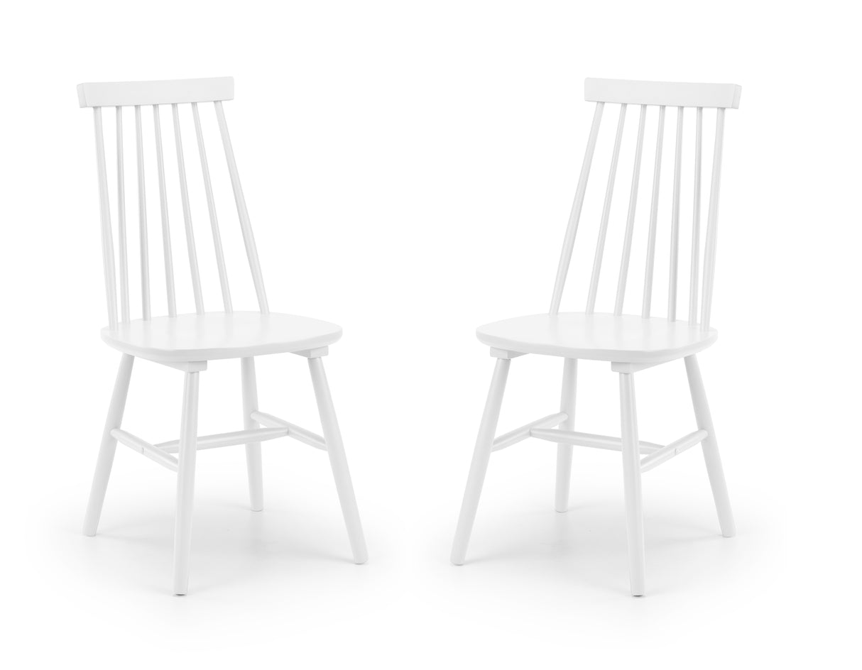 Alassio Spindle Back Dining Chair - White