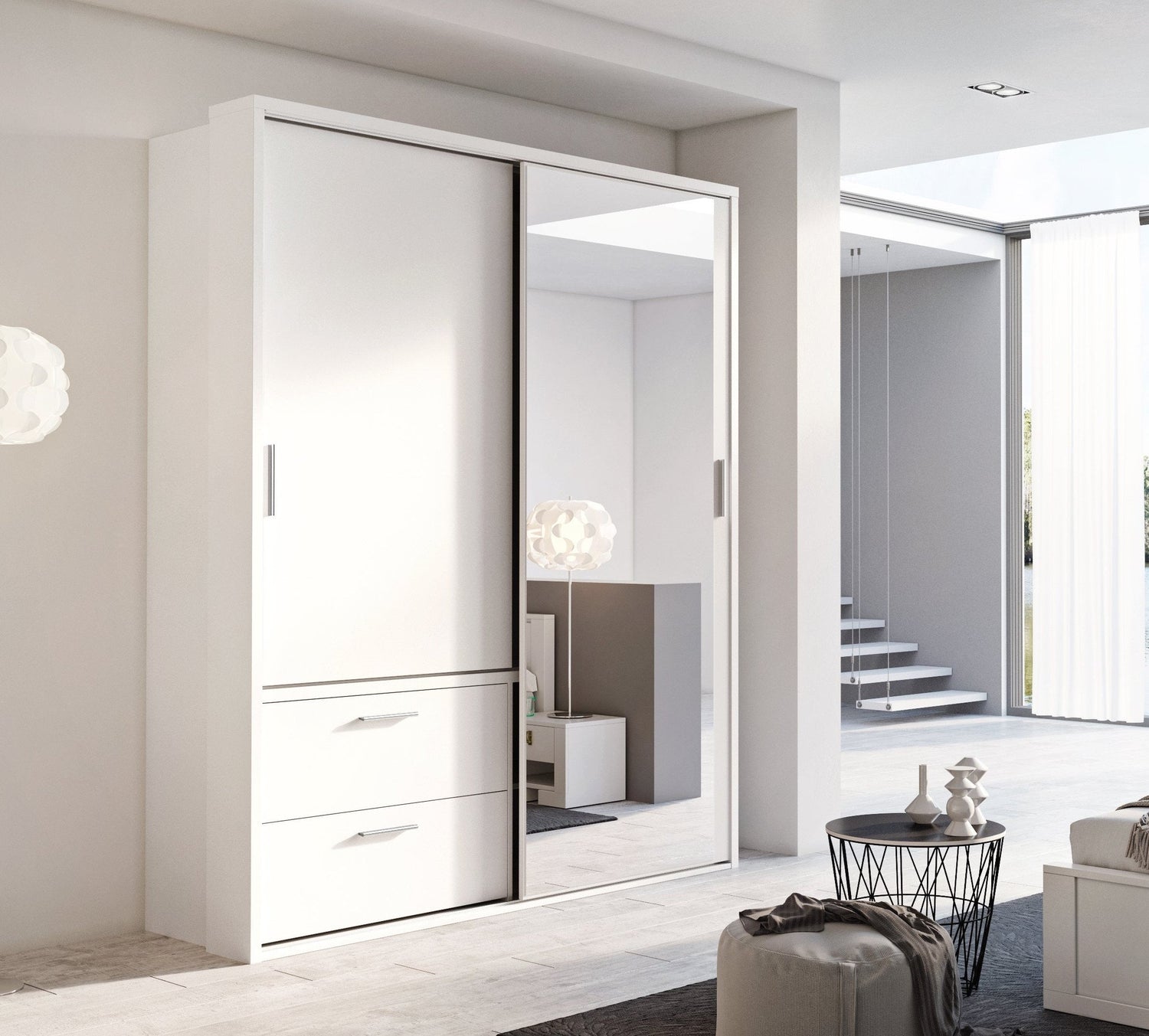 Arti 22 - 2 Sliding Door Wardrobe with Drawers 180cm
