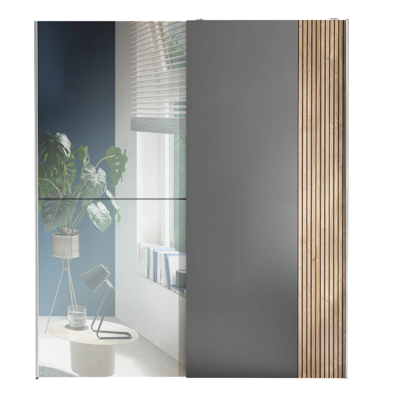 Berno Sliding 2 Door Wardrobe With Mirror